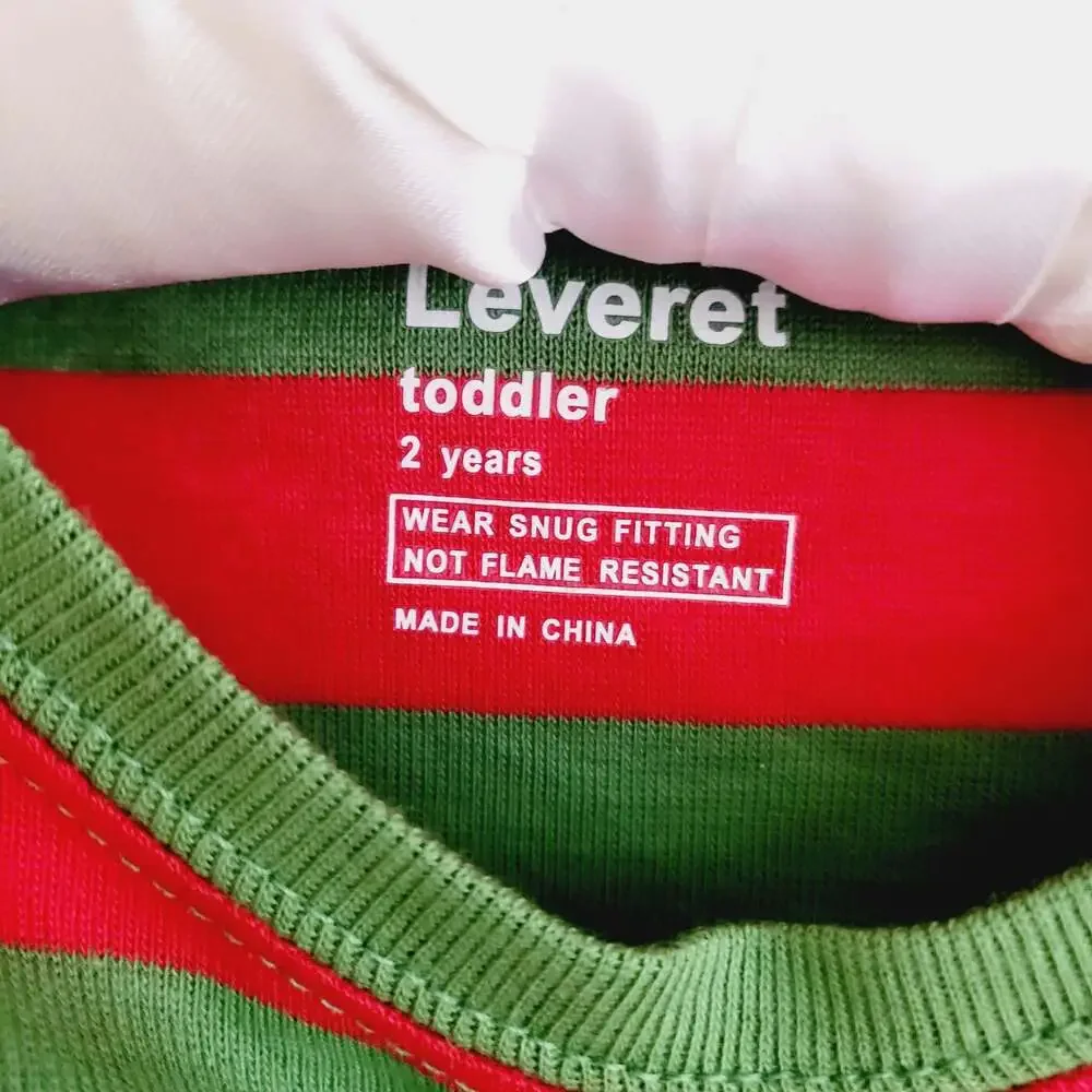 New Leveret striped cotton pajamas 2T